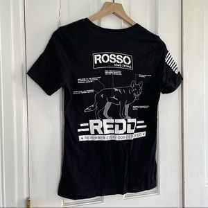 Nine Line Rosso REDD black and white graphic t shirt